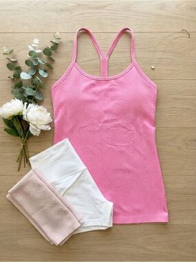 2-FOR-1 DEAL Lululemon Power Y Tank Pinkelicious Neon Pink 4 + Bonus Top